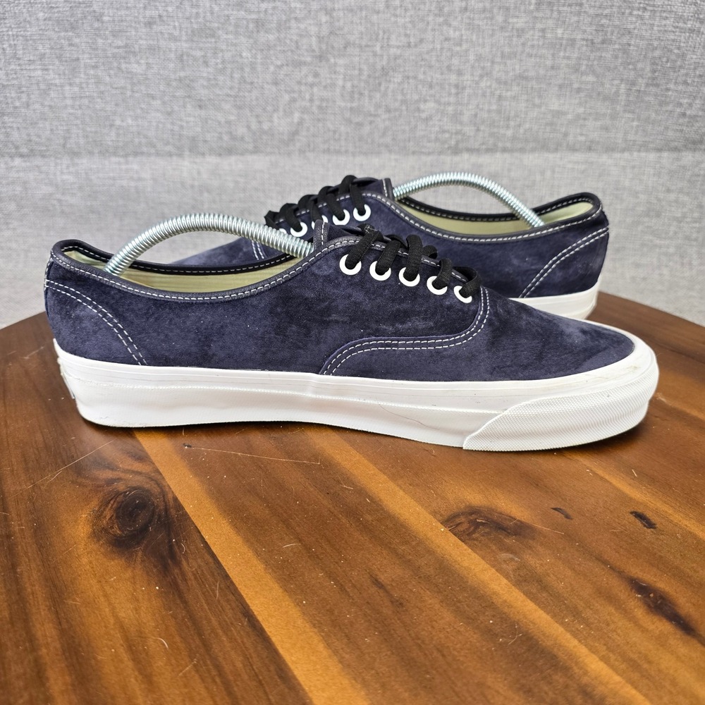 Vans Authentic Navy Blue Suede Low Top Sneakers Mens 11.5 507452 Skate Shoes - Picture 9 of 15